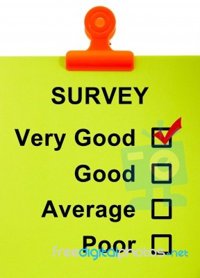 Survey On Clipboard Stock Image