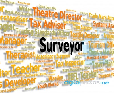 Surveyor Job Represents Hiring Employment And Hire Stock Image