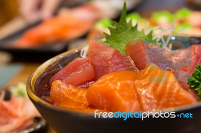 Sushi Set On The Table Stock Photo
