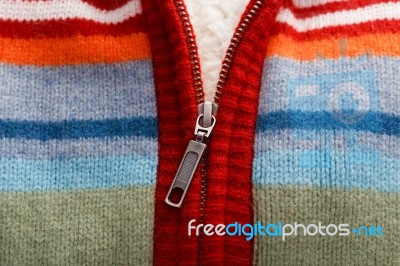 Sweater With Zipper Stock Photo