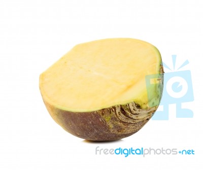 Swede Isolated On The White Background Stock Photo