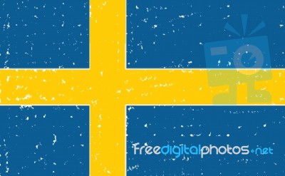 Sweden Grunge Flag Stock Image