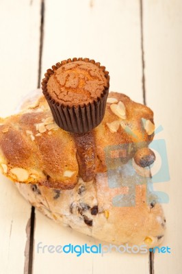 Sweet Bread Cake Selection Stock Photo
