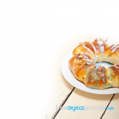 Sweet Bread Donut Cake Stock Photo