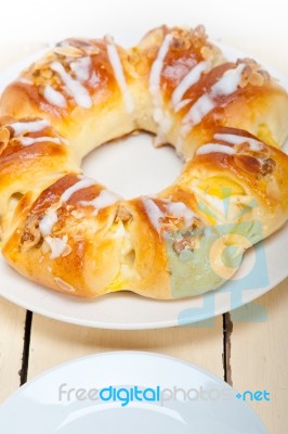 Sweet Bread Donut Cake Stock Photo