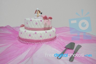 Sweet Girl Cake Stock Photo