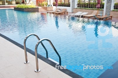 Swimming Pool At Hotel Stock Photo