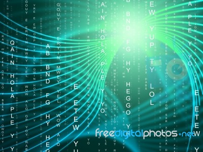 Swirl Tech Represents Light Burst And Computer Stock Image