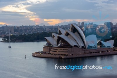 Sydney Opera House View With Beautiful Sky In The Morning,australia: Stock Photo