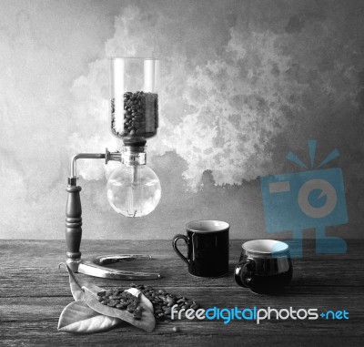 Syphon Coffee Light Stock Photo