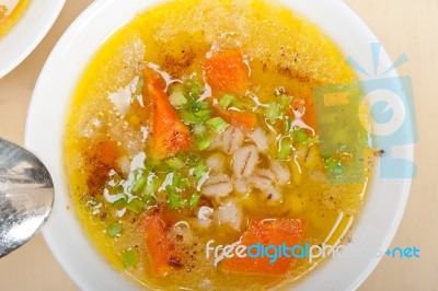Syrian Barley Broth Soup Aleppo Style Stock Photo Syrian Barley Broth Soup Aleppo Style Stock Photo