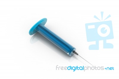 Blue Syringe Stock Image