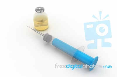 Syringe And Medicine Stock Image