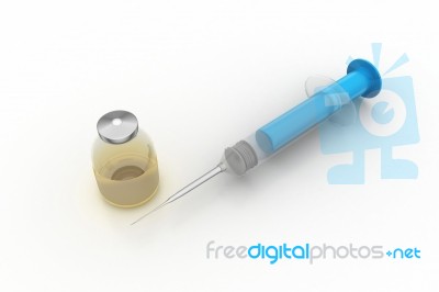 Syringe And Medicine Stock Image