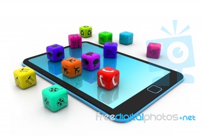 Tablet Apps Stock Image