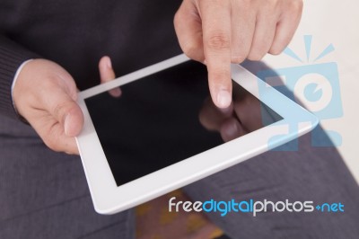 Tablet In Hand Stock Photo