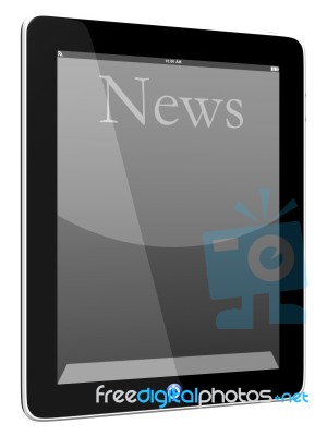 Tablet PC Computer And News Stock Image