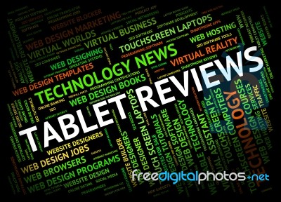 Tablet Review Shows Assessment Computers And Technology Stock Image