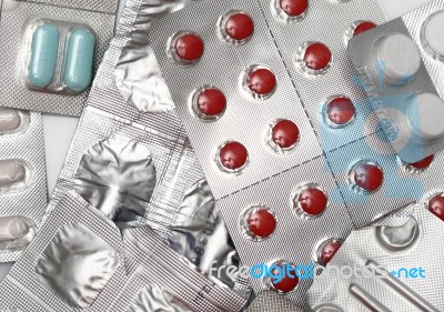 Tablets And Capsules Stock Photo