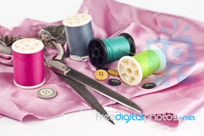 Tailor Tool Set Stock Photo