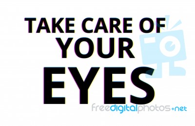 Take Care Of Your Eyes Chromatic Aberration Illustration Background Stock Photo