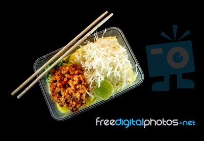 Take Home Food In Plastic Packaging Stock Photo