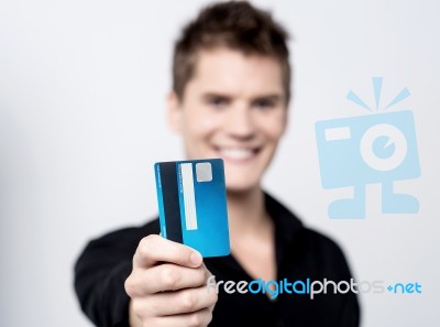 Take My Credit Card For Shopping! Stock Photo