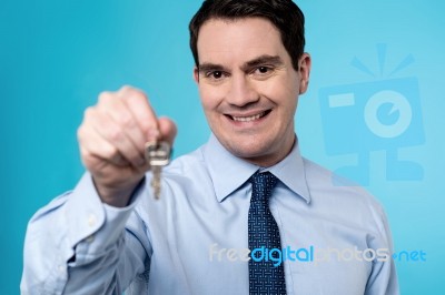 Take The Key, It's Yours! Stock Photo