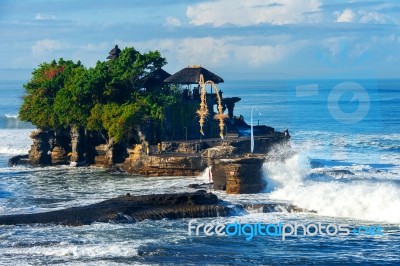 Tanah Lot Temple In Bali Island Indonesia Stock Photo