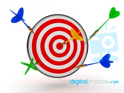 Target Board And Arrows Stock Image