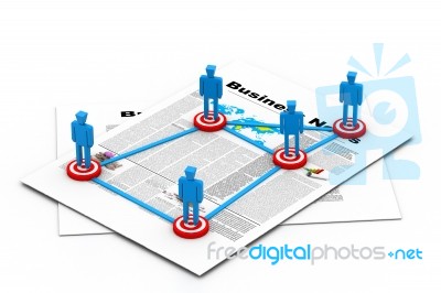 Target Business Network Concept Stock Image