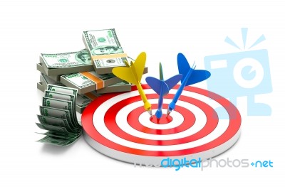 Target Money Stock Image