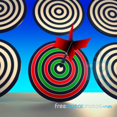 Target Winner Shows Skill, Performance And Accuracy Stock Image