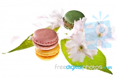 Tasty Colorful Macaroons Stock Photo