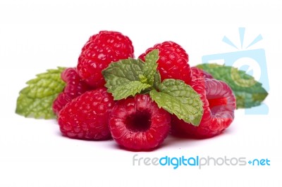 Tasty Raspberries Stock Photo