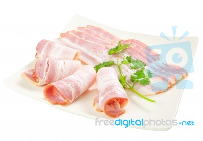 Tasty Sliced Bacon Stock Photo