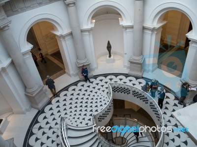 Tate Britain Spiral Staircase In London Stock Photo