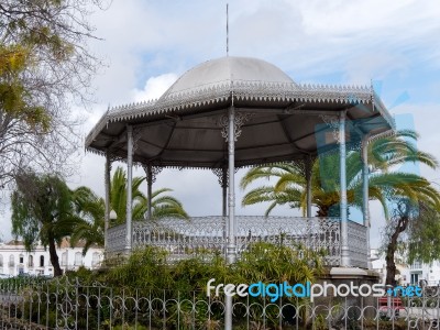 Tavira, Southern Algarve/portugal - March 8 : Bandstand In Tavir… Stock Photo