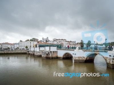 Tavira, Southern Algarve/portugal - March 8 : Bridge Over The Ri… Stock Photo