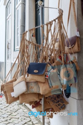 Tavira, Southern Algarve/portugal - March 8 : Cork Handbags For Stock Photo