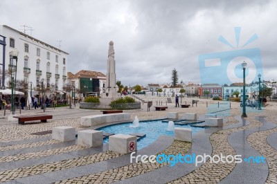 Tavira, Southern Algarve/portugal - March 8 : Water Feature In T… Stock Photo