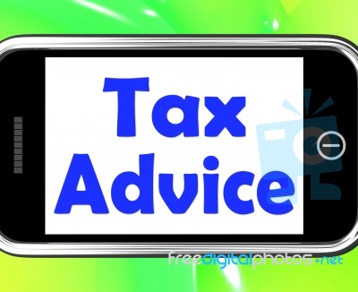 Tax Advice On Phone Shows Taxation Irs Help Stock Image