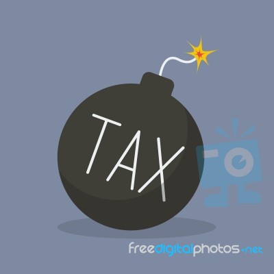 Tax Bomb With Sparkle Stock Image