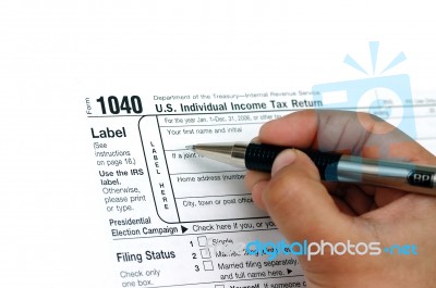 Tax Filing Stock Photo