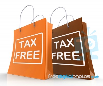 Tax Free Bag Represents Duty Exempt Discounts Stock Image