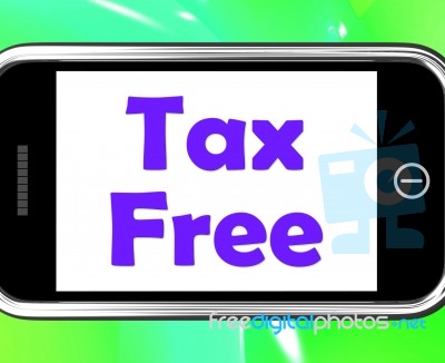 Tax Free On Phone Means Not Taxed Stock Image