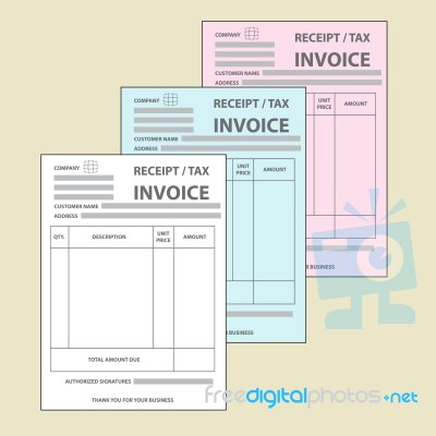 Tax Invoice Stock Image
