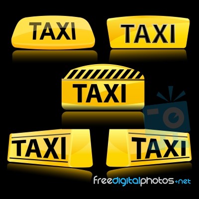 Taxi Sign Stock Image