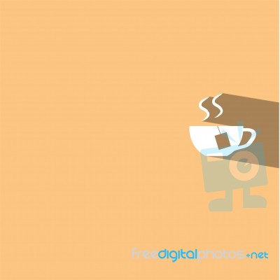 Tea Cup Flat Icon   Illustration  Stock Image