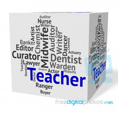 Teacher Job Represents Hire Coach And Occupations Stock Image